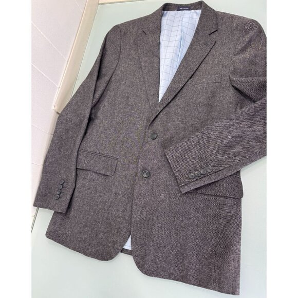 Stafford Blazer Sport Coat 38R Classic Fit Linen Cotton Blend Heather Gray - Picture 1 of 9